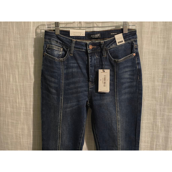 Women's Judy Blue Jeans, Size 7/28, Dark Blue - Picture 3 of 7